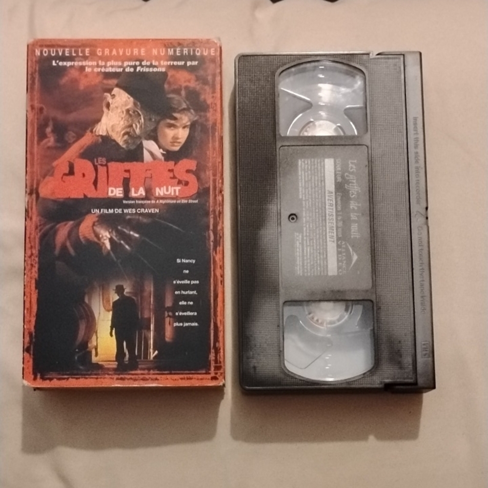 Les Griffes de la Nuit VHS French Nightmare On Elm Street Freddy Kruger Horror